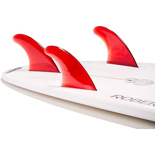 DORSAL Performance Flexrez Core Surfboard Thruster Surf Fins (3) FUT Compatible Red
