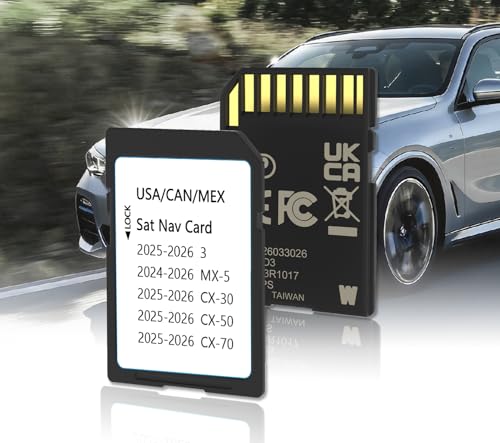 Tarjeta SD de navegación 2026 compatible con CX-50/3/CX-30/CX-70 2025-2026, MX-5 2024-2026, última tarjeta SD de navegación para mapas de Estados Unidos/México/Canadá, fácil instalación