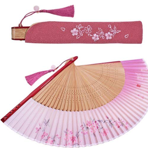 51番桜グラデーション　あか扇子入れ扇子袋 Amazon.co.jp: 【女性用扇子】朧(おぼろ)～やまと花～扇子袋セット（桐
