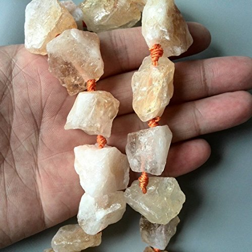Natural Citrine Nuggets Beads Rough Raw Yellow Quartz Stone Beads Center Drilled Supplies For Jewelry Making #TOP2