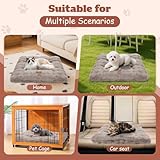 Nobleza Katzenbett Flauschig und Weich, Verdickte Katzendecke für Katzen Waschbar Rutschfestes, Hundebett für Kleine Hunde und Katzen, 50 x 40 x 8 cm, Braun