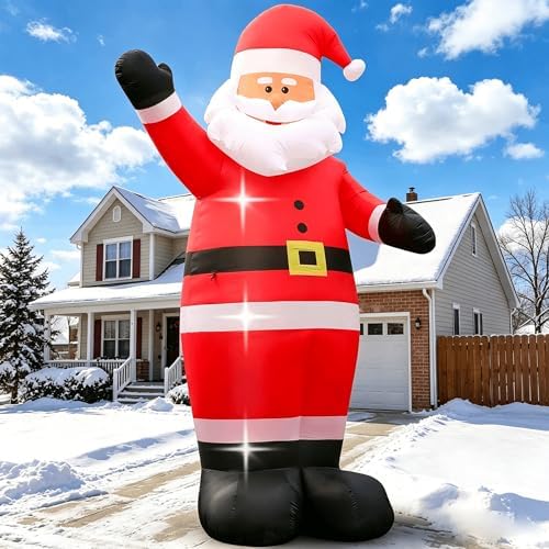 FunFanso 12 FT Giant Christmas Inflatable Santa Claus Outdoor Dec...