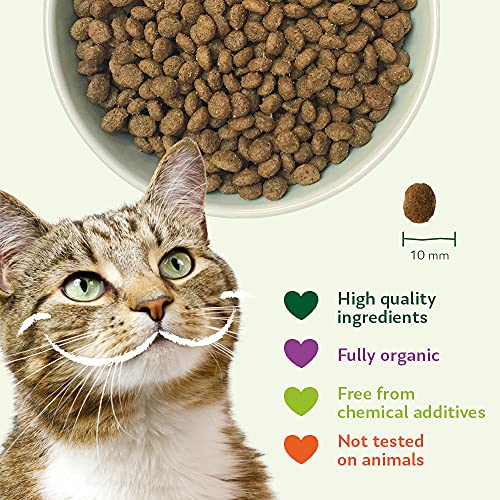 YARRAH Bio Katzenfutter trocken | weizenfrei | Hochwertiges Premium Trockenfutter für Katzen | Hoher Nährstoffanteil | Futter für Katzen jeden Alters mit Bio-Huhn und MSC Fisch, 2.4kg