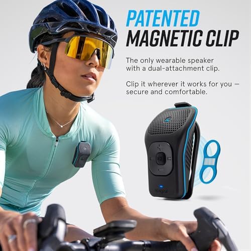 noxgear 39g Wearable Bluetooth Speaker, Mini Clip-On, 2 Pack, Black - 1