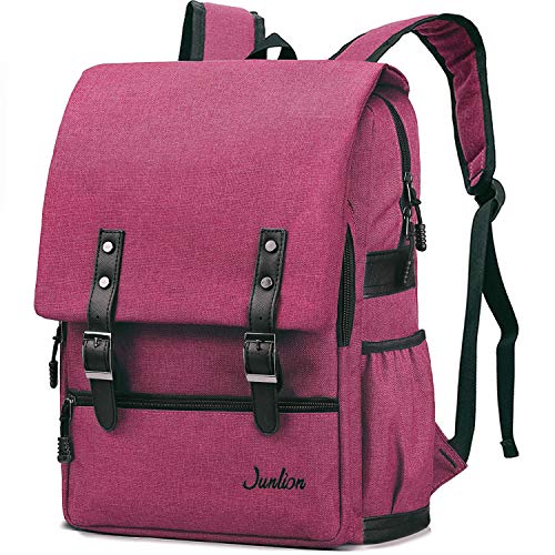Junlion Mochila Portátil para Estudiante Universitario Rojo