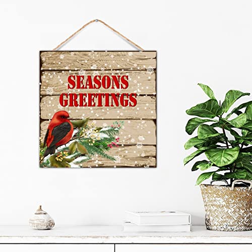 Oiseau Red Cardinal sur bois panneau décoratif pour maison cosy