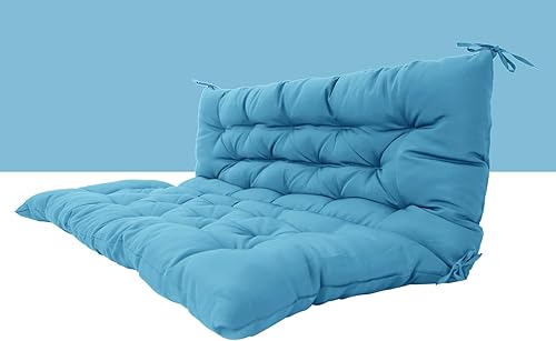 Miniatura 29 de Cojín de columpio para porche de tres asientos, cojines impermeables de repuesto con respaldo, muebles de jardín al aire libre, patio, cojines