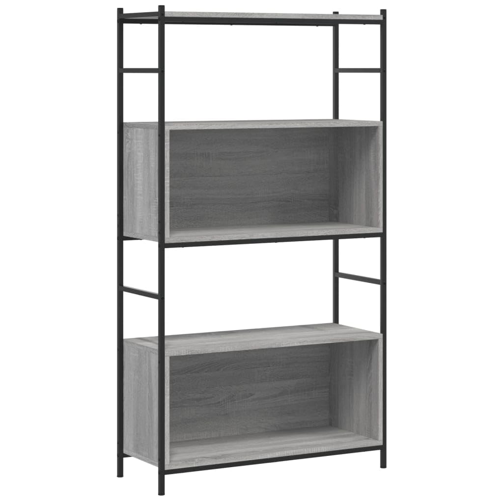 vidaXL Estantería Hierro Madera ingeniería Gris Sonoma 80x30x145,5 cm