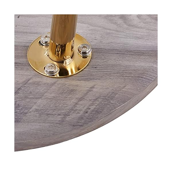 GOLDFAN Living Room Coffee Table Wooden Rotatable Table with Storage Space Middle Glass Layer - Image 5