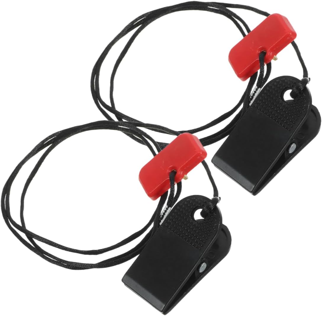 2pcs Treadmill Emergency Stop Switch Key Treadmill Safety Key Magnetic Replacement Part Security Lock