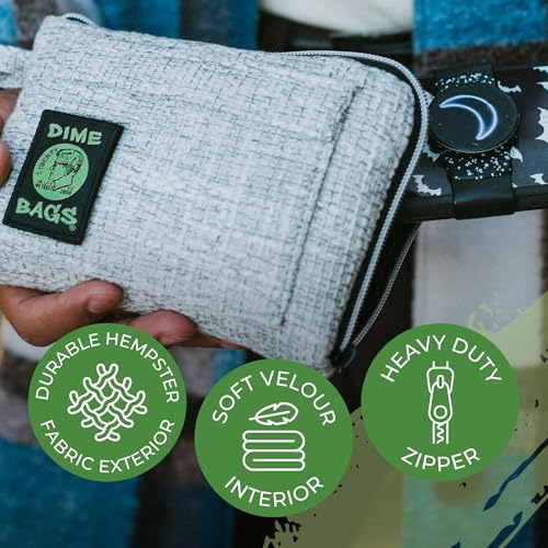 Dime Bags All-in-One Padded Pouch with Accessory Tray & Smell/Spill Proof Pocket, Protective Case for Glass Storage & Travel3