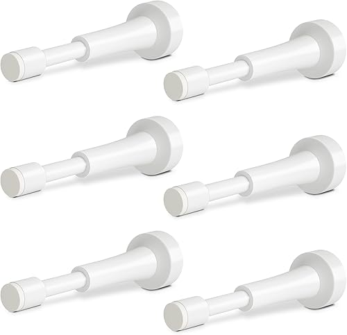 Miniatura 23 de 2 topes de puerta de resorte para pared, tope de puerta de 4.33 pulgadas para parte inferior de la puerta, tope de puerta de aluminio con punta