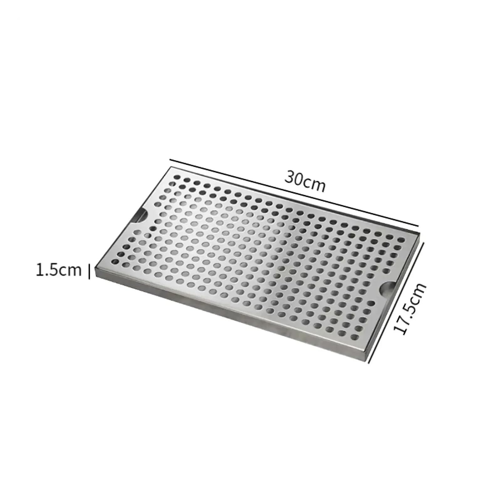 Biertropfschale aus Edelstahl – Geschenkset – Zubehör für Hausbar und Teezeremonie – Tropfschale (50 x 17,5 x 1,5 cm) – Ideal für Teestuben und Partys