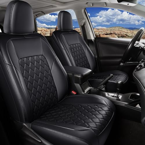 Huidasource Jeep Gladiator Seat Covers Full Set Custom Fit Front & Rear Cushion Cover Custom Fit for Jeep Gladiator 2020-2026 Waterproof Faux Leather Seat Cover Protectors Full Coverage (Black)