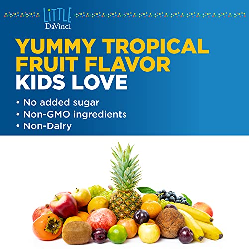 Davinci Labs Chewable Kidbiotic - Kids Probiotics To Support Digestion, A Healthy Gut, Brain Health And Immunity - With Probiotics, Amylase, And More - Tropical Fruit Flavor - 90 Chewable Tablets #TOP3