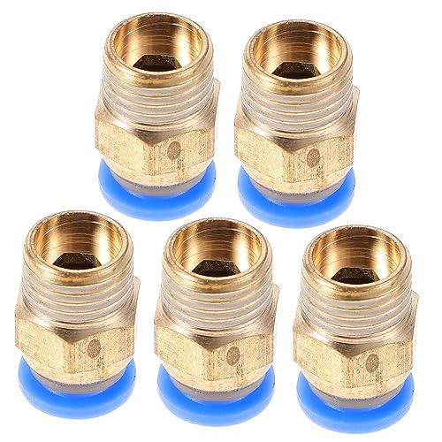 Cabilock 5pezzi Raccordo Per Tubo Dritto Raccordi Per Tubi Aria in Connettori Crimpare Per Utensili Pneumatici Riparatore Di Tubi Adattatore Per Aria