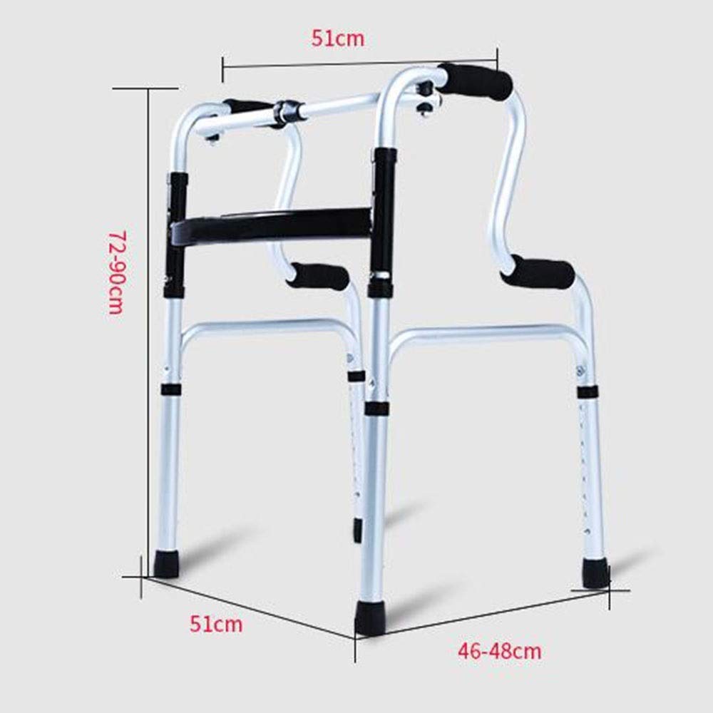 Kosz na chodziki dla osób starszych, Rollator Koszyk na chodziki dla osób starszych Aluminiowa rama do chodzenia dla dorosłych, z kółkami Lekki, kompaktowy, składany koszyk na chod