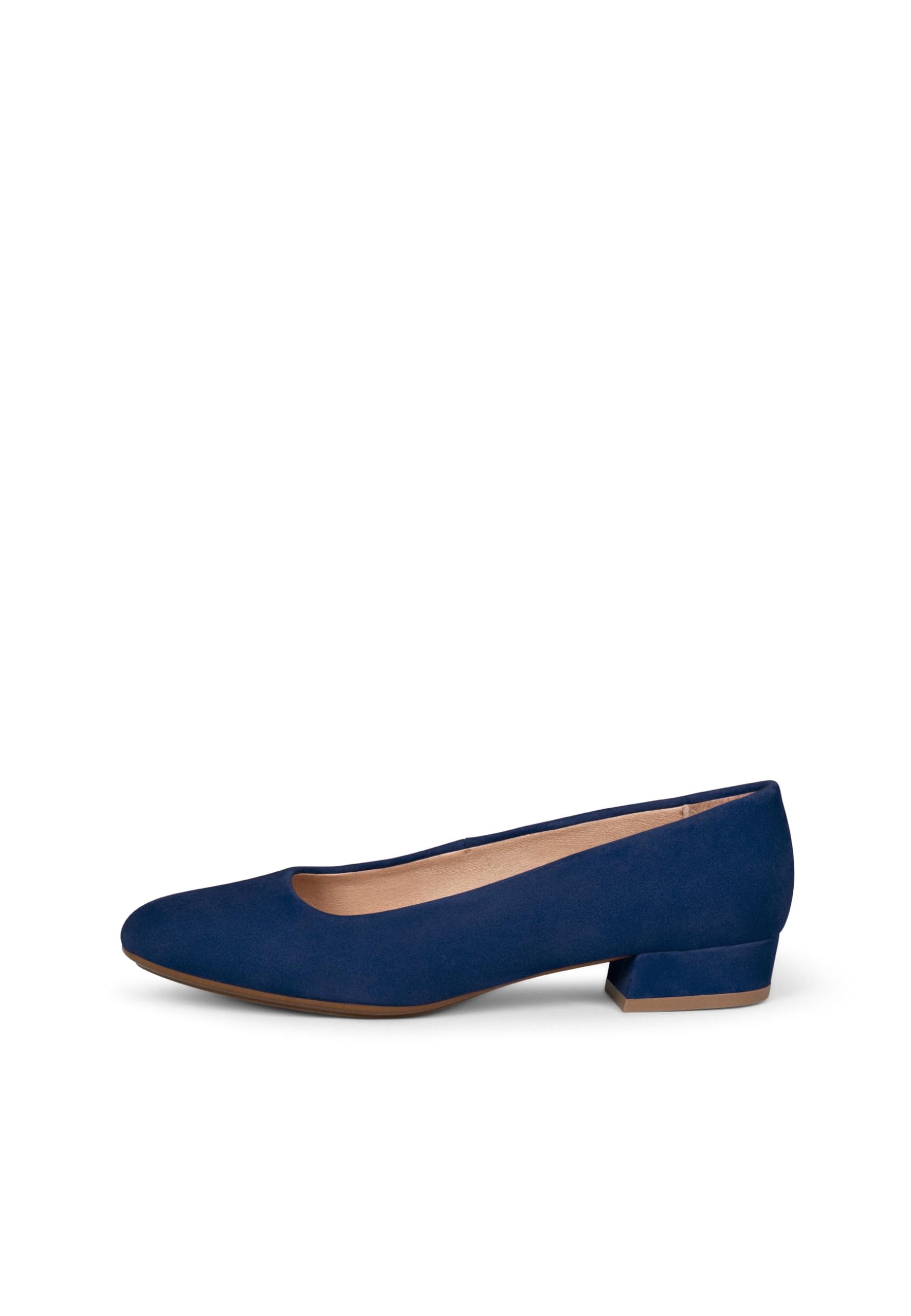 miMaO. Zapatos cómodos de tacón bajo para Mujer en Ante. Plantilla de Gel. Hecho en España