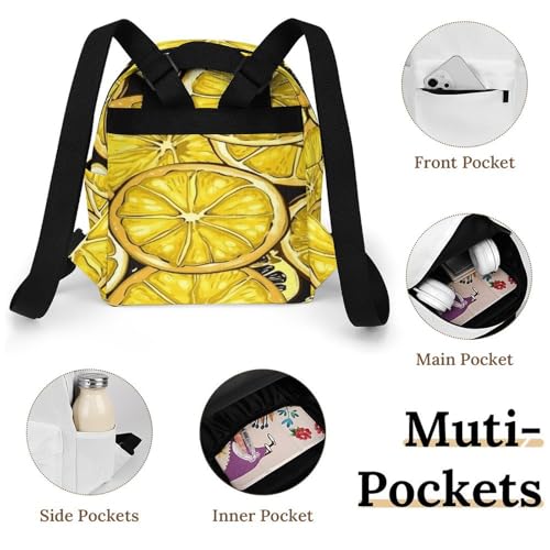 Mochila de limones urbana para oficina y portátil de mujer moderna 4