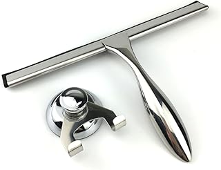 SOLUSTRE 1pc Silicone Squeegee Scraper for Windows Scraper for Glass Shower Squeegee Stainless Steel Clean