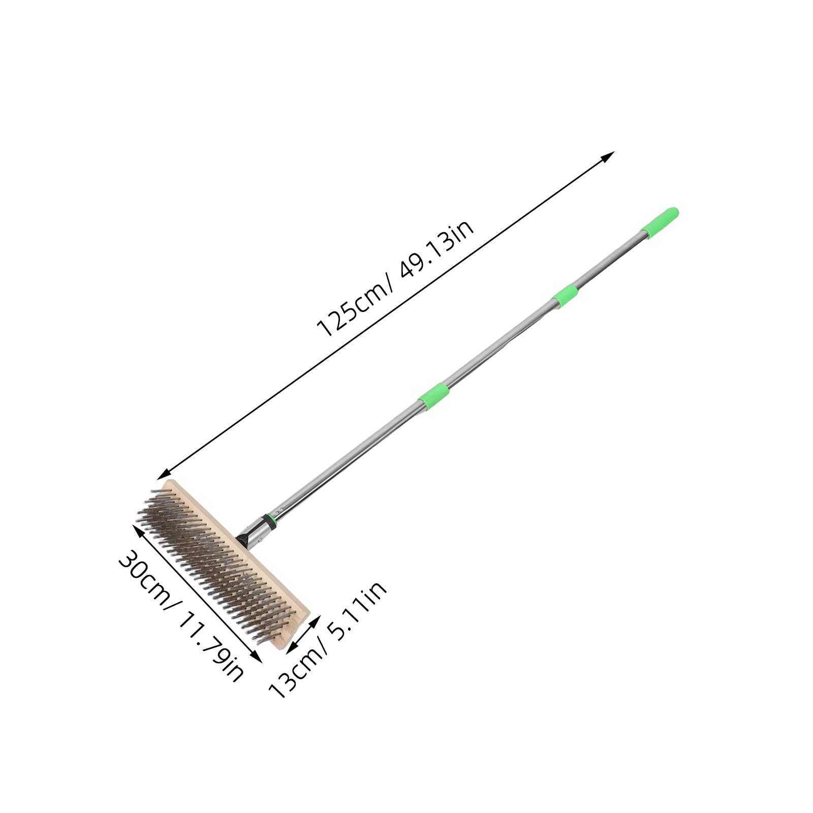 KICHOUSE Spazzola per Ponte di Barca: Spazzola Marina con Manico Lungo da 50 Pollici/1,2 m per la rimozione della ruggine dai Metalli e la Pulizia Esterna, Scopa a Mano con a 3 sezioni