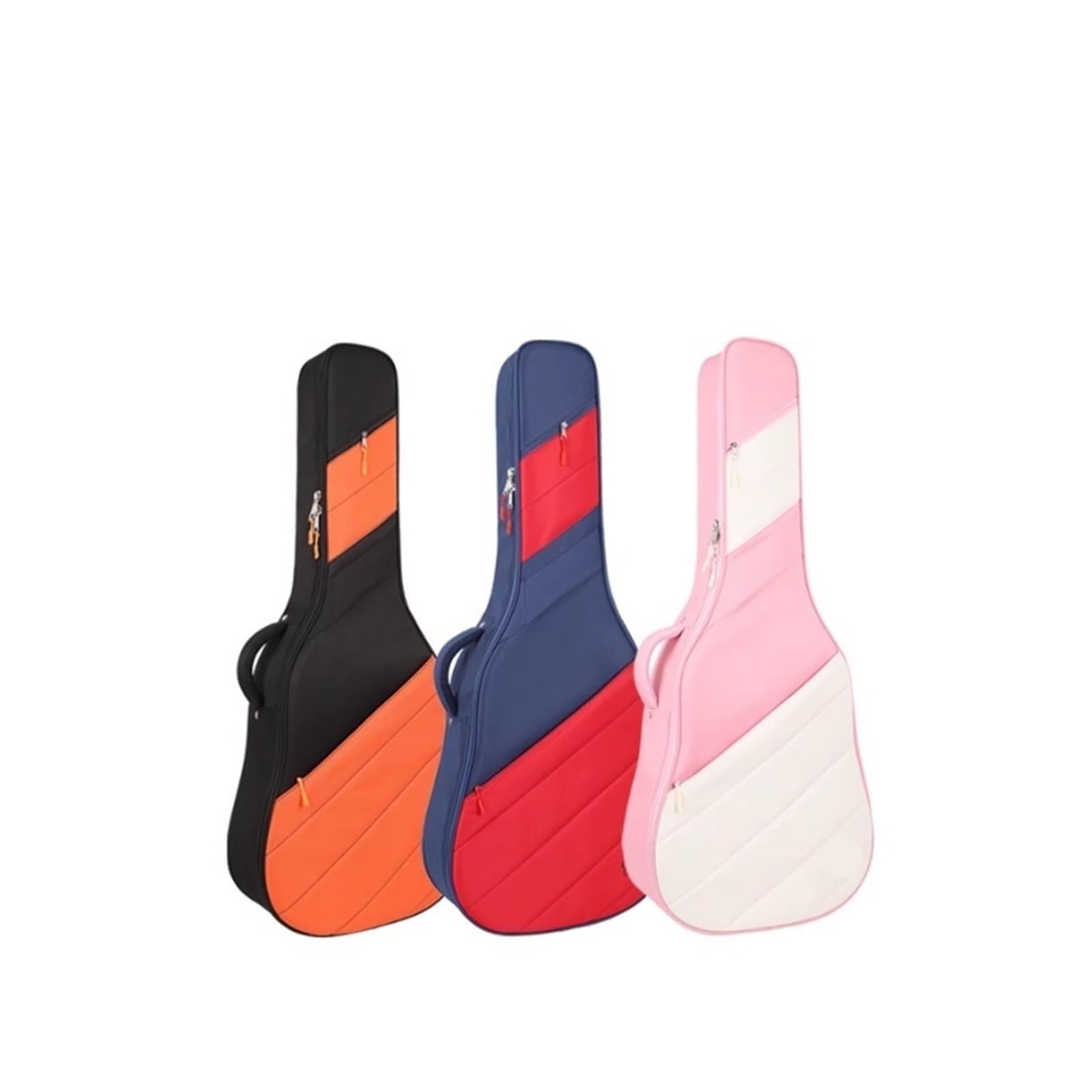 Torba na gitarę akustyczną o grubości 41 cali, ochronny pokrowiec fortepian do pieśni ludowych(Black with orange)