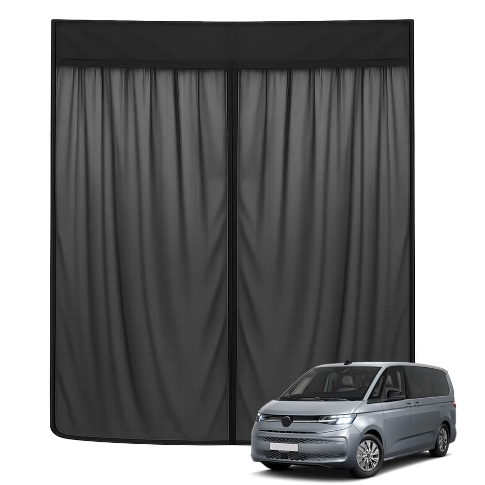 Moskitiera kompatybilna z VW T7 do drzwi przesuwnych, magnetyczna siatka przeciw owadom/moskitiera, siatka zacieniająca na drzwi boczne