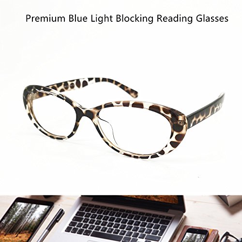 image for EyeYee Reading Glasses Blue Light Blocking - Oval Computer Eyeglasses 