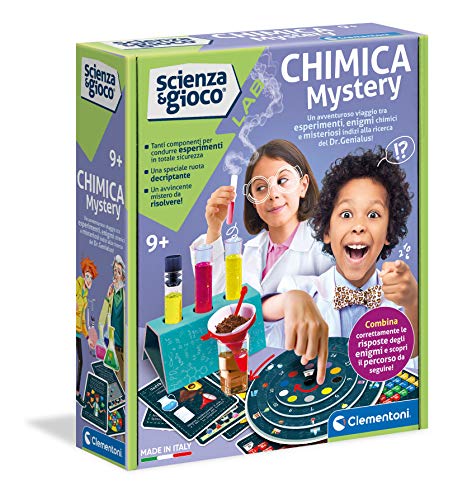 Clementoni- Science Lab-Chimica Mistery-Laboratoire de Chimie-Jeu Scientifique-Enfants 8 Ans + -Fabriqué en Italie, 19217, Multicolore