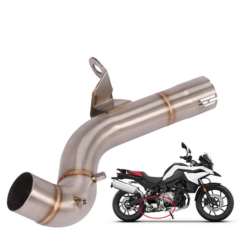 JYUHA Pour BMW F750GS F850GS F750 GS 2018 2019 2020 2021 Moto Échappement Moyen Lien Tuyau Catalyseur Supprimer Modifié Évasion Améliorer Pot D'échappement Silencieux Moto Silencieux