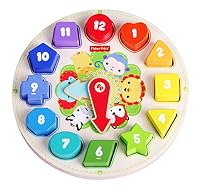 Fisher-Price Wooden Learning Clock, Various (8017)