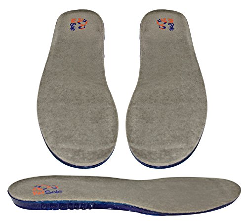 Children's Gel Sport Insoles for All Day Wear (Kids Size 5-6) (Arch and Heel Support)