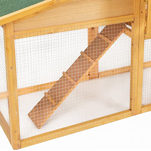 MaxxPet Kaninchenstall aus Holz - Hühnerstall - Kleintierhaus - Hühnerhaus - Hühnervoliere - Hamsterkäfig - 175x57x110… – Bild 3