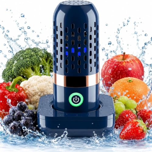 Purepod Produce Cleaner - Purepod Fruit Cleaner Portable Food Purifier for Fruits Vegetables Meat & Seafood 10 Mins Quick Clean No Scrubbing Remove Pesticides Extend Freshness (1 pc)