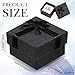 Bucherry 72 Pcs Ring Boxes 1.6 x 1.6 In Hard Cardboard Jewelry Box with Ribbon Bow Small Jewelry Gift Cases for Small Business(Black)
