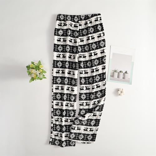 Christmas Pajamas Pants for Women Santa Xmas Tree Fuzzy Flannel Sleep Pants - image 3