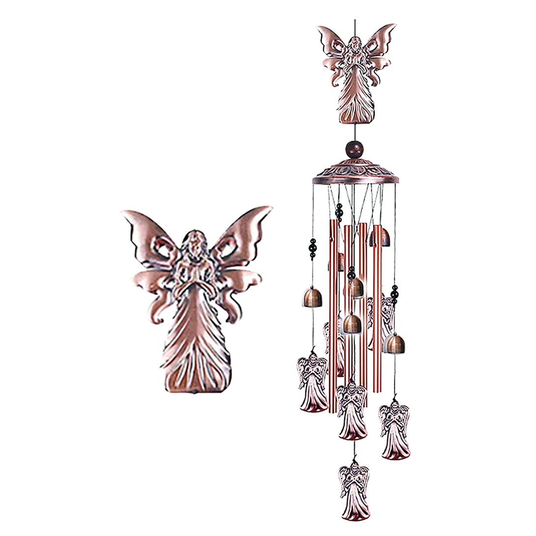 Koonafy Wind Chimes,Brass Wind Chime Unique,Retro Windchimes Garden Decor,Party Outside，Best Gifts for Mom、Friends with S Hook Hooks Indoor and Outdoor Decorations (angel)