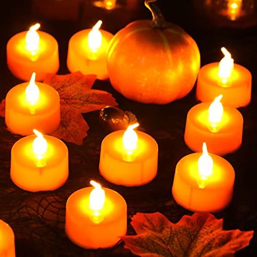 Velas de té sin llama con luz cálida LED a pilas para decoración segura 6 uds