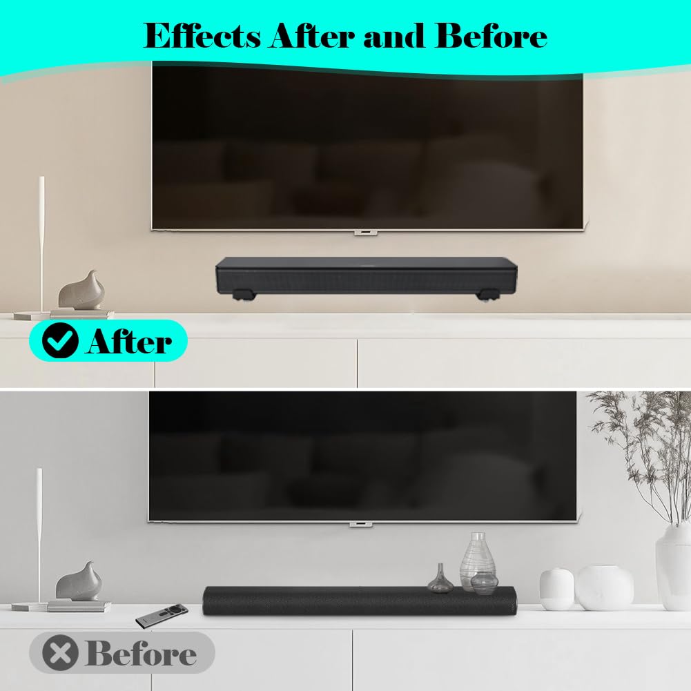 Support Mural Universel pour Barre de Son Compatible avec Samsung/Bose/LG/Sony/JBL/Sonos/Vizio et Plus Profondeur Réglable 85mm-135mm Charge Jusqu’à 20kg