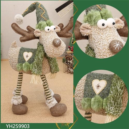 Figurine décorative sur le thème de Noël en peluche fine cerf