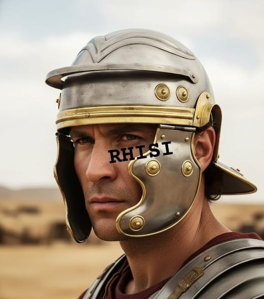 Roman Centurion Helmet – Handmade Gallic Imperial Helmet Replica for Costume, LARP, Reenactment & Collectors – Large Size