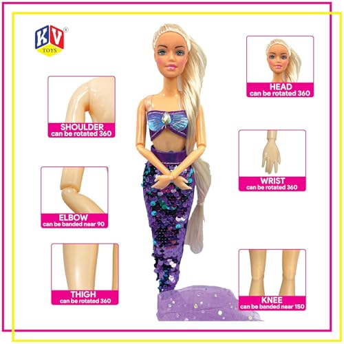 Image of Lyla Alia Mermaid Doll - 32 cm Underwater World Doll with Accessories | Fully Movable Arms & Legs | Pretend Play Toy for 3+ Years