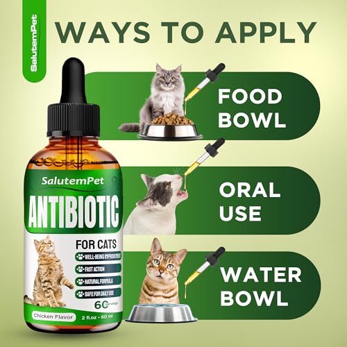 image for SalutemPet Cat Antibiotic for Infections, UTIs, Respiratory Moments, C