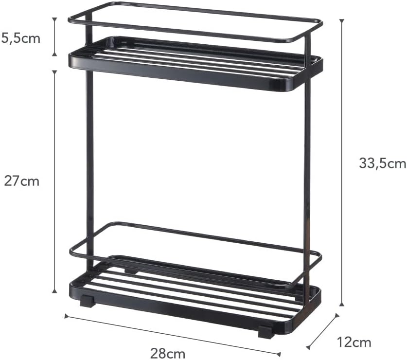 YAMAZAKI Home Tower Bath Rack - Bathroom Shower Storage Holder, Caddy Shelf Organizer - Small, 13" - Steel -