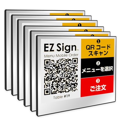 �m Santek �n EZ Sign NFC �d�q�y�[�p�[ �f�B�X�v���C 4�F�\�� [ ���^3.4mm 4.2�C���` �V���o�[ 6pcs�Z�b�g�A�N�Z�T���[�Ȃ� ] �d�r�s�v IP65�h�H�h�o �X�}�z��NFC�������� iOS Android Windows 