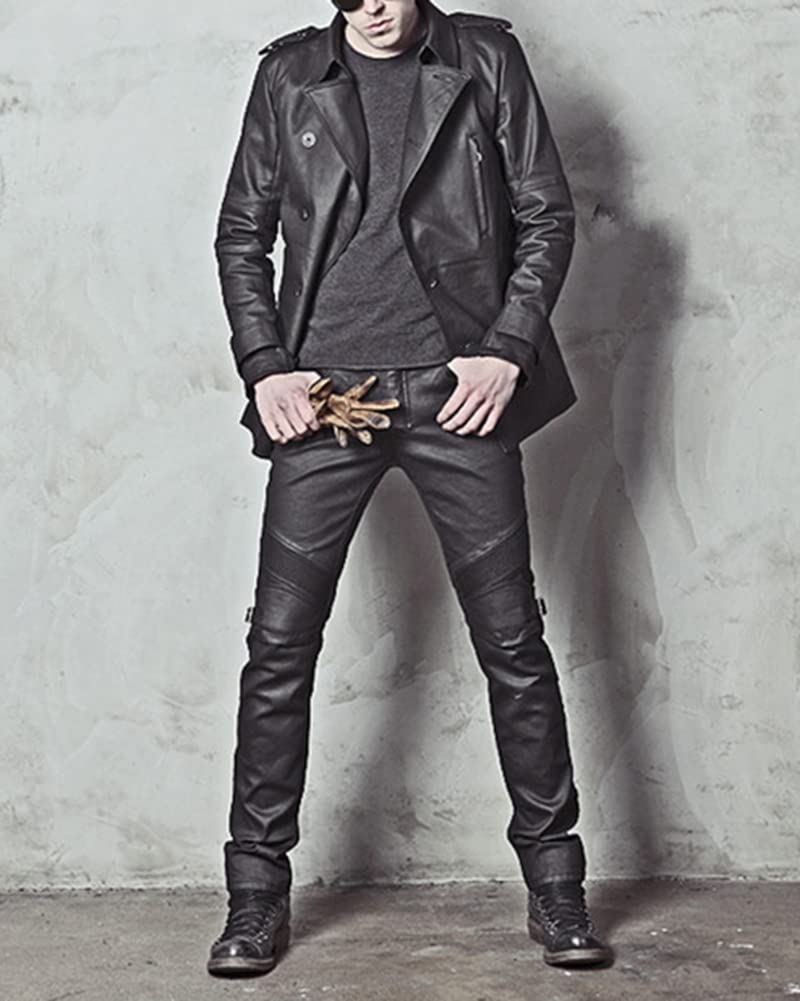 Pantaloni Moto Tessuto Impermeabile Uomo Protezione Motorcycle Pantaloni Rinforzato Slim Fit Armature Pants, 4 X Pad di Protezione