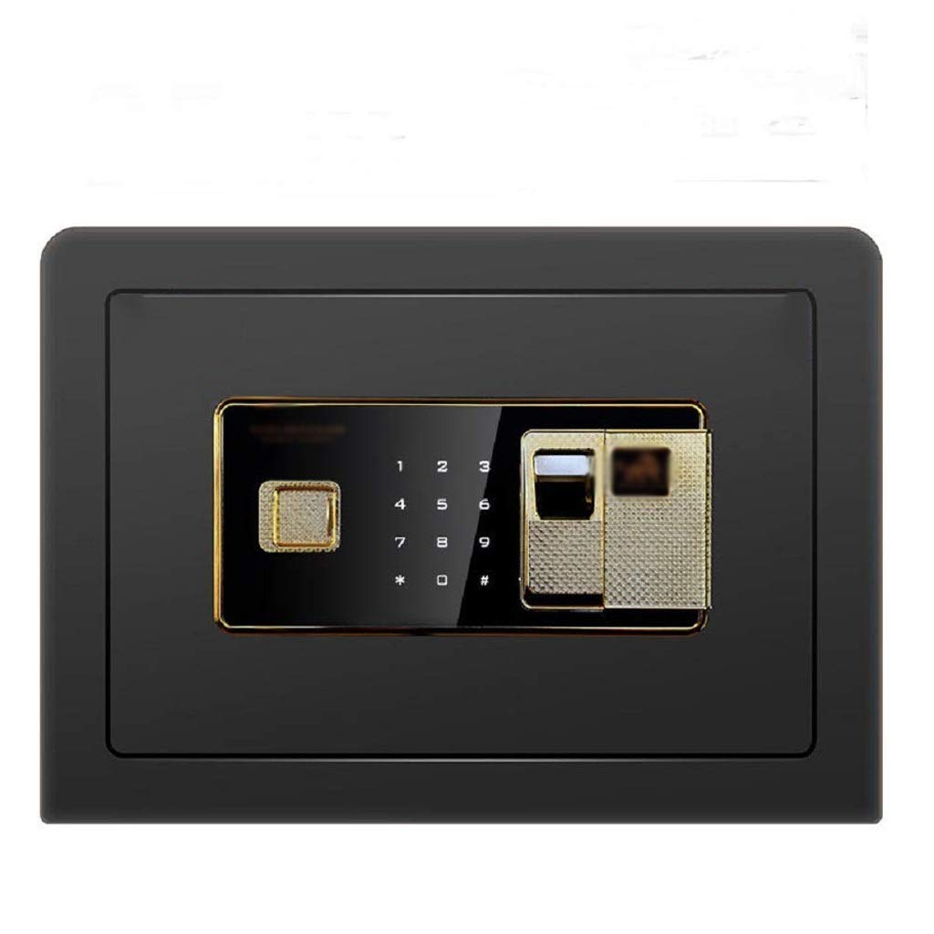 Security Safe Box, Fingerprint Password Safe，Digital Security Safe Box, Cabinets Fingerprint Biometric Wall Safe Lock Box Cash Strongbox Wall-in Style with Number Keys