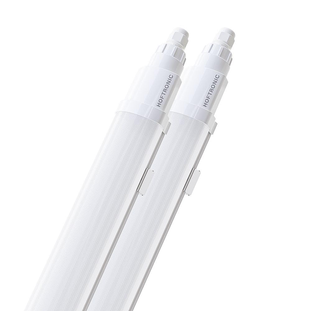 HOFTRONIC - Lot de 2 Q-Series - Réglette LED 120cm - IP65 étanche - 36W 4320 Lumen - 6500K Blanc Froid - IK08 - Connectable rapide - Pour Sous-sol, Garage, et l'entrepôt - Lampe Fluorescente
