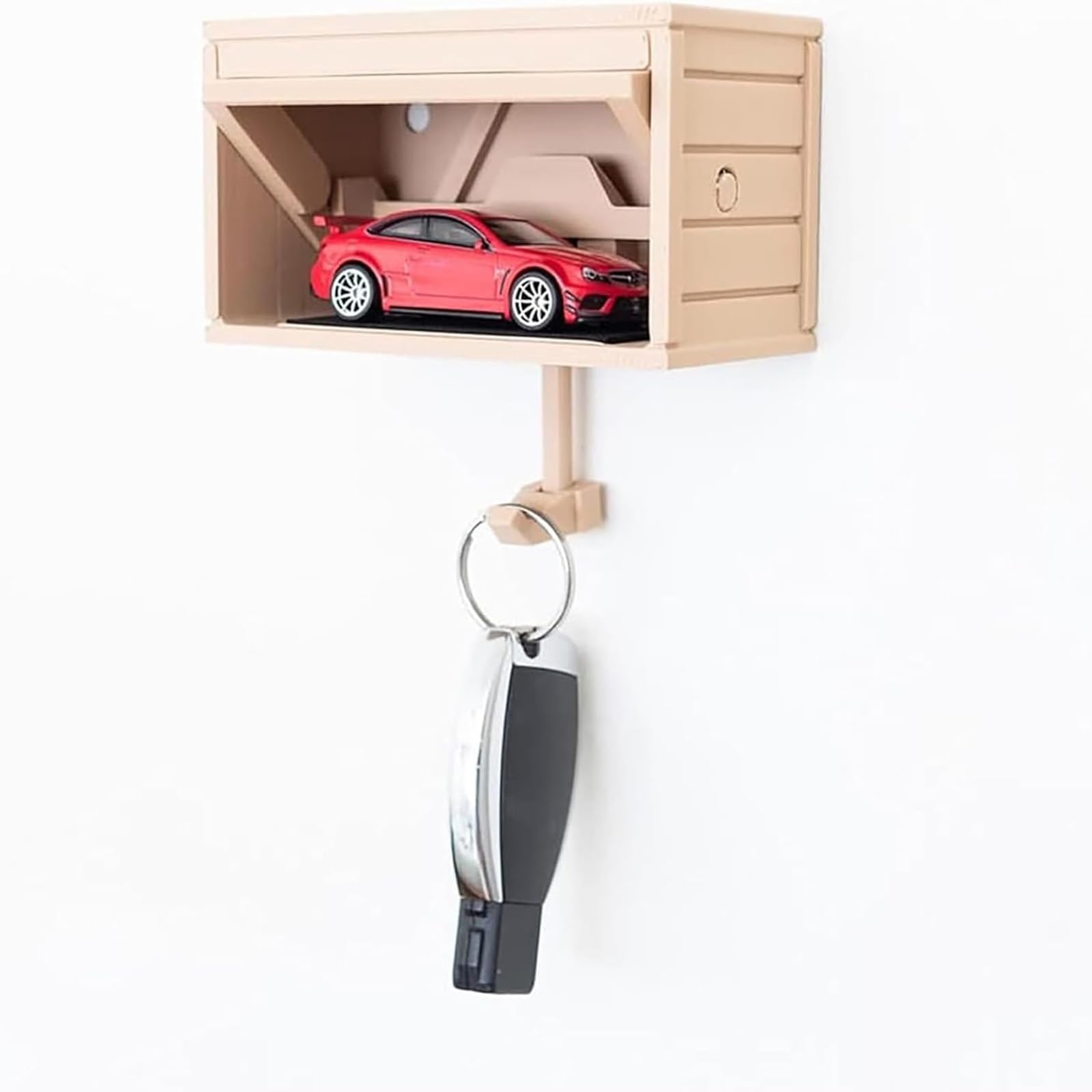 Portallaves De Garaje Para Pared - Organizador Decorativo Con Puerta Abatible, Ideal Para Entrada, Cocina O Oficina