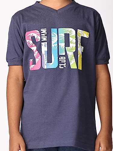 Image of TotzTouch Kids | Teen Boys Tshirt | Tee Shirt | t Shirt Premium Cotton Polo Style Rib Cuff V Neck Graphic Printed Half Sleeve Pack of 1